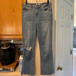 Paige crop flare jeans